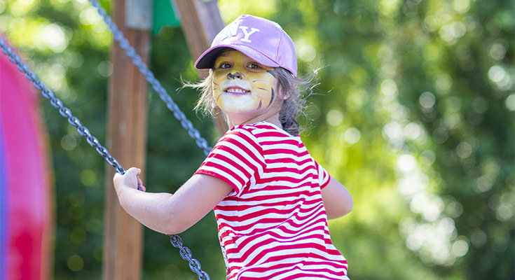 enfant ayant participé à l'activité maquillage