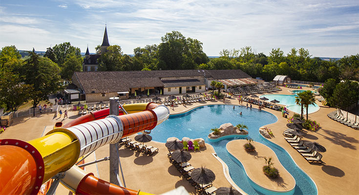 vue aérienne du parc aquatique